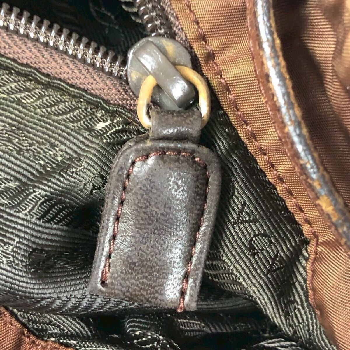 PRADA Backpack Nylon Brown Brand Brand Bag  Standard Casual Daily Travel Large C thumbnail 8