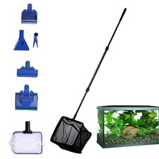 6 in 1 Aquarium Cleaning Kit Glass Brush Scraper Fishnet Fish Tank Cleaner Tool
