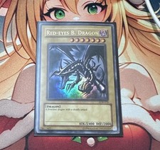 2002 Yugioh Red Eyes Black Dragon Lob Ultra Rare Hp Holo