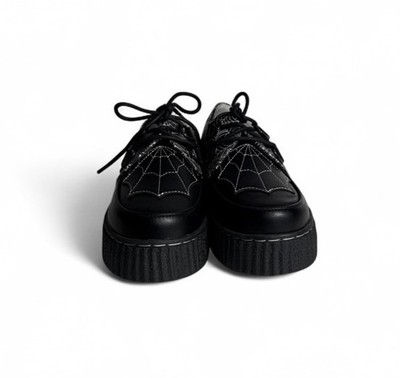 New Strange Cvlt Krypt Creepers Platform Shoes W Size 6 Spider Web