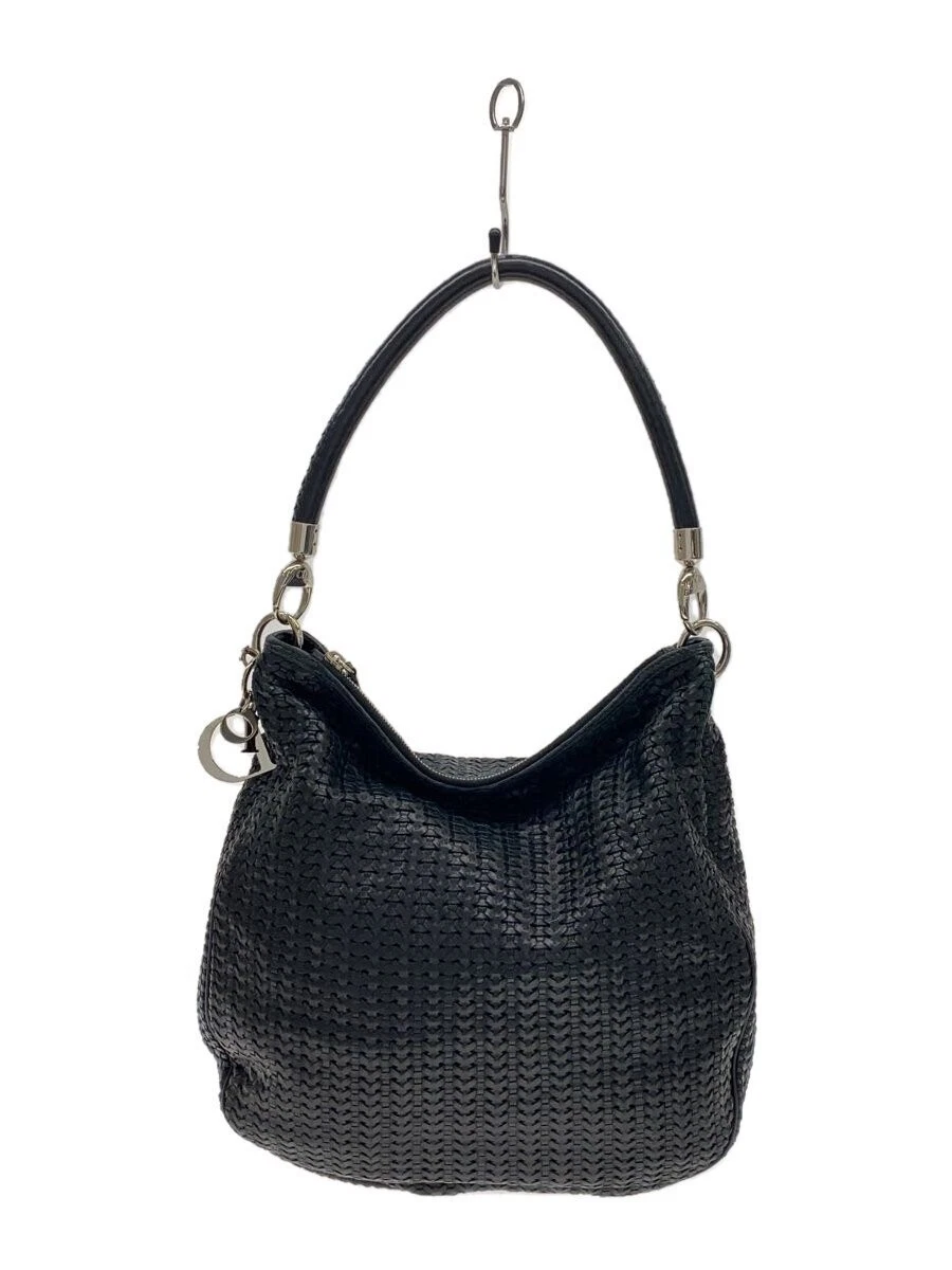 Sac fourre tout tressé Christian Dior / Intrecciato / cuir / noir