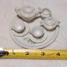 Miniature Tea Set Made In Japan Porcelain 10 Piece Original Box