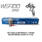Nozzle Material + Rod Set for Anest Iwata WS400 SR2D Nozzle Needle Set 1.3HD