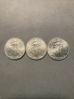 Lot of 3 - 2009,2011 & 2015 - 1 oz .999 Fine Silver American Eagle $1 Coin BU