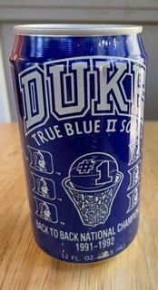 Duke University 1991 1992 National Basketball Champs Coca Cola 12 oz Can EMPTY