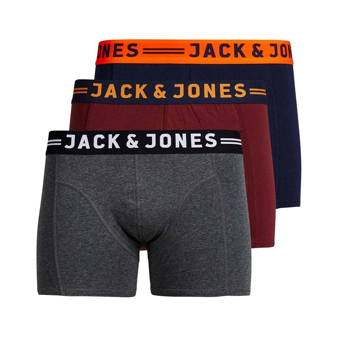 JACK & JONES Boxer A Pantaloncino Uomo - Mutande Morbide E Comode, Cotone Elasticizzato, Pacco Multiplo