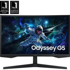 Samsung Odyssey G55C 32" QHD 1440p 165Hz 1ms 1000R Curved Gaming Monitor, Black