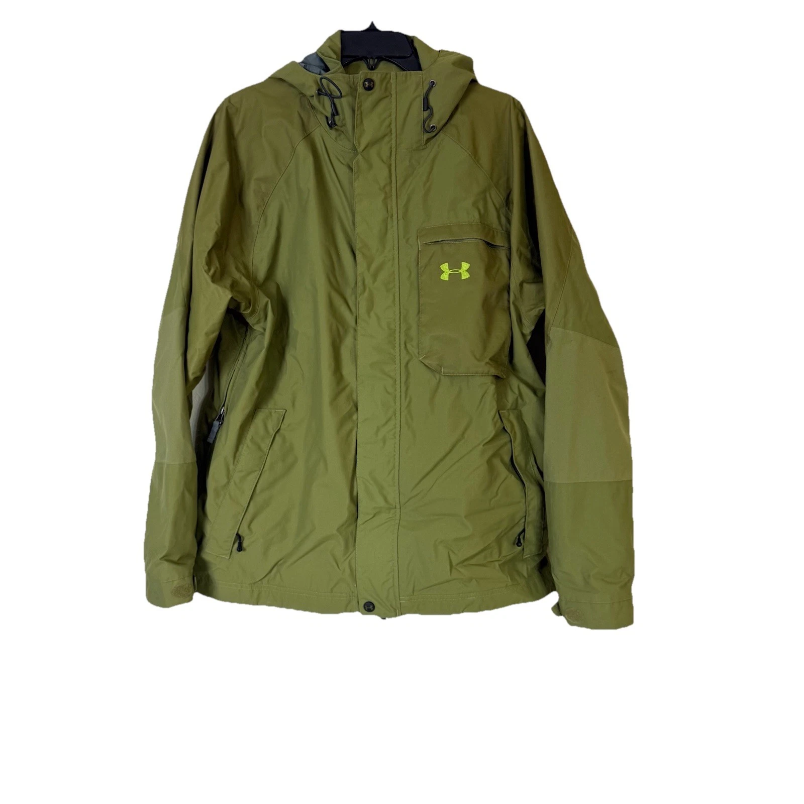 Under Armour Performance Ski Snowboarding Insulated Jacket Military Green M Mens