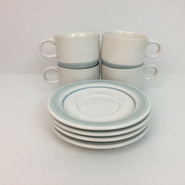 Impressions by Danielle Coffee Cups & Saucers Genuine Stoneware Japan