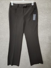 Tommy Hilfiger Princeton Boot Leg Dress Pants Womens 4 Brown Stretch NEW