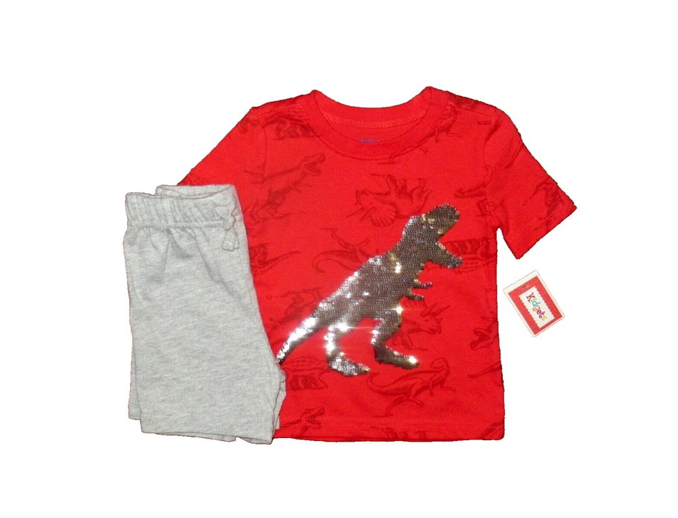 Conjunto Corto Lentejuelas Abatibles Dinosaurio Kidgets Bebé Niño Talla 12M Nuevo con Etiquetas Foto 4 de 4