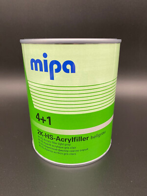 4+1 Mipa 2K HS Acrylfiller hellgrau Füller Dickschichtfüller Autolack 1 Liter