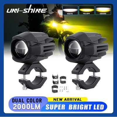 2x LED Work Light Bar Spot Pods Off Road Driving Auxiliary Fog Lamp Yellow&White