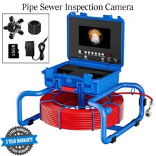 Sewer Camera 7" IPS Drain Pipe Inspection Camera w/ DVR Recording Meter Counter