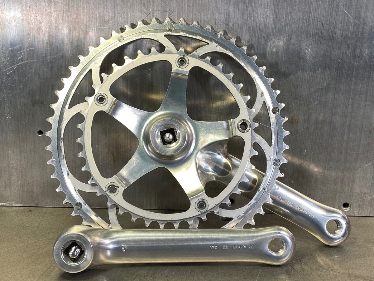 Jeu De Bras De Manivelle Campagnolo Croce D'Aune 170mm - Occasion Bon état, Double Plateaux, 1988
