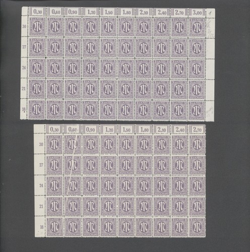 Am-Post-Bogen,Nr.17 ,2 Bogenteile,1x Packerkürzel, 1x Quetschfalte,xx (M9) - Picture 1 of 2