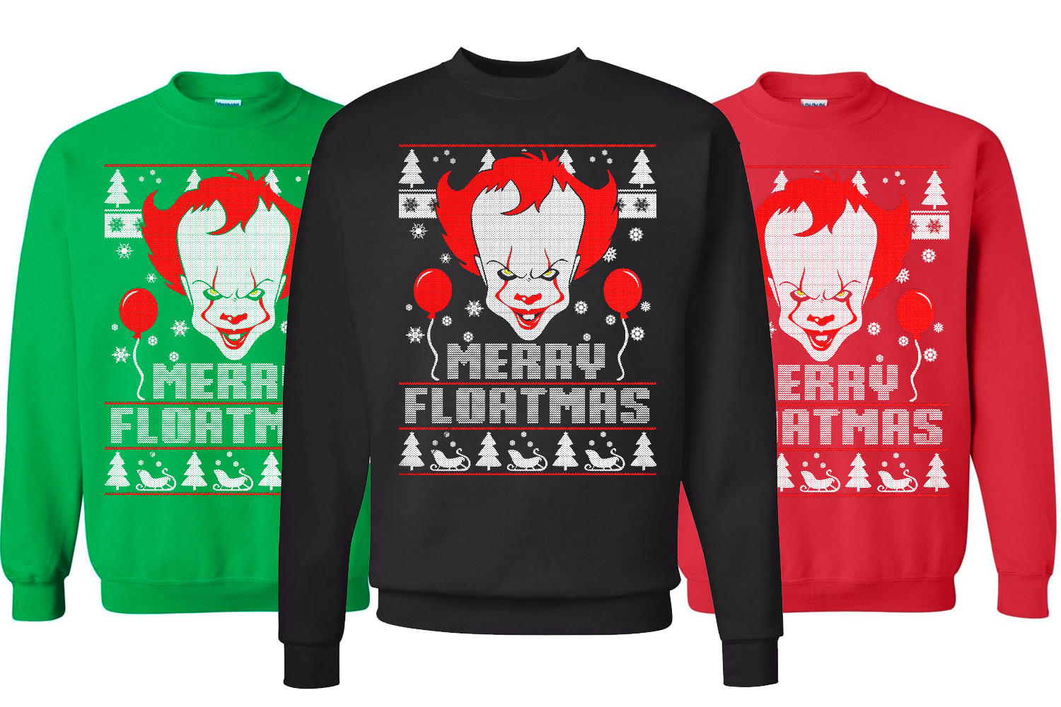 Ugly Christmas Sweater. Pennywise 