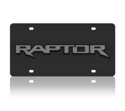 Ford Raptor Carbon Stainless Steel License Plate - Monochromatic