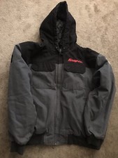 Snap-On Tools Hooded Heavy Canvas Work Jacket Coat Quilted Size XXL Hoodie 2XL