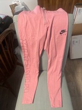 Nike Air Pink Leggings Small Logos Zipper