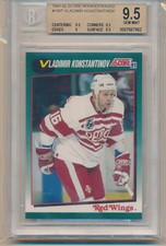 1991 Score Rookie & Traded Vladimir Konstantinov (Rookie Card) (#109T) BGS9.5. rookie card picture