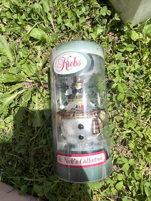 KREBs In Tube  Box Snowman Ornament St Nicks Collection
