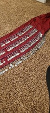 Burgundy Pratice Bellydance Practice Coin Hipscarf with Sarkly Armbands