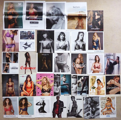 LOT 32 PAGES ADVERTISING IMPLICIT LINGERIE AUBADE PERELE PEARL CHANTELLE WACOAL CHARMEL