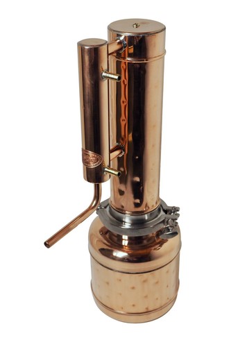 CopperGarden 2 Liter EASY MOONSHINE Destille | XL Kolonne für Kräuter & Gewürze