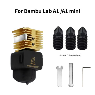 3D Drucker für Bambu Lab A1 /A1 mini Hotend Kit Extruder gehärteter Stahl Düse