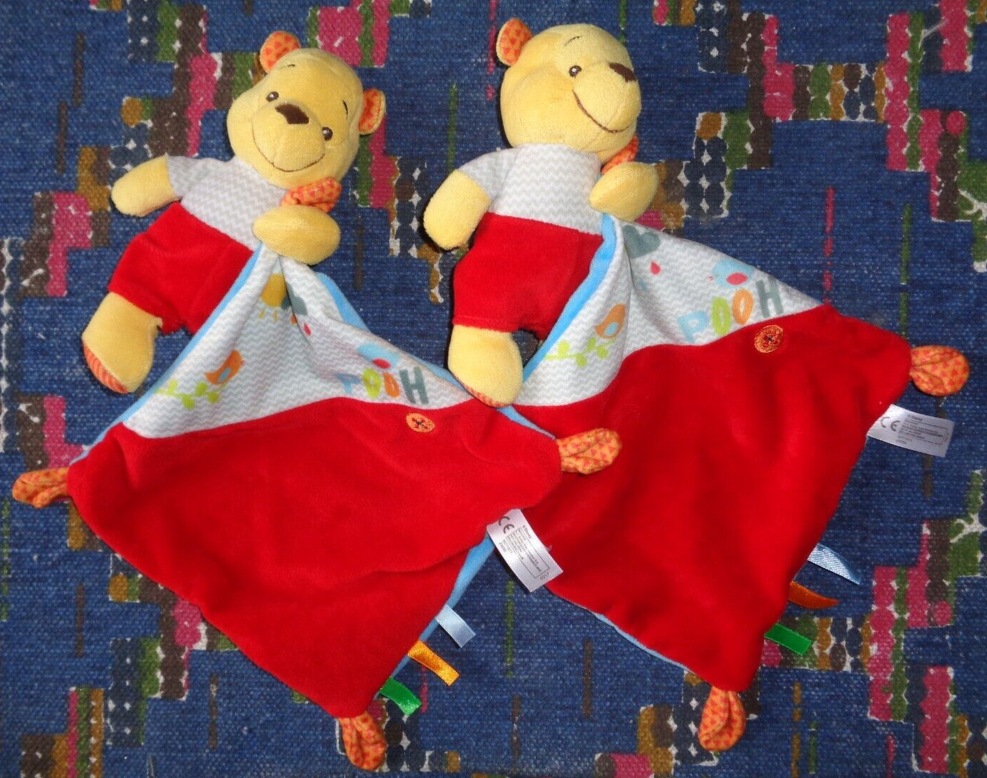 Doudou mouchoir Disney Winnie Nicotoy perdu évitez le chagrin avec ce lot de 2 KOM9