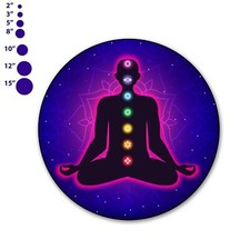 Calcomanía adhesiva CHAKRA Mandala Meditación Hombre