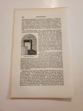 Whitefield Monument Massachusetts c. 1861 Engraving (202)