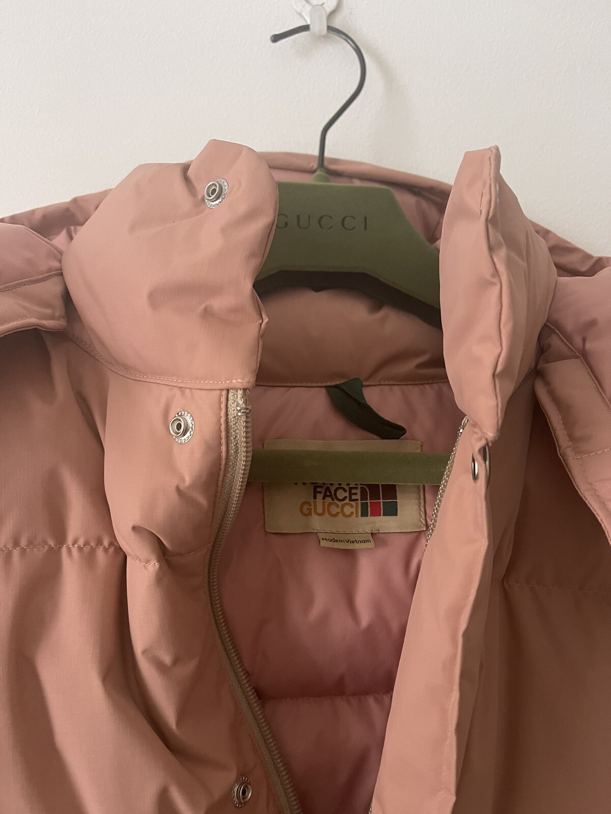 the north face x gucci Pink Puffer Jacket image 9
