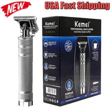 Kemei Silver Cordless Hair Clippers Trimmer Shaver Clipper Cutting Beard Barber