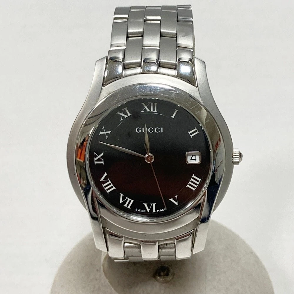 Montre Gucci 5500M noire X argent quartz FABRIQUÉE SUISSE livraison rapide