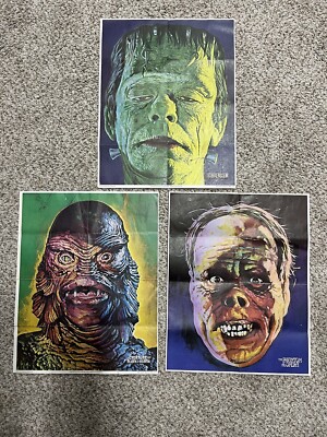 1975 The Phantom Frankenstein Creature Glow N Dark Poster Universal Monster