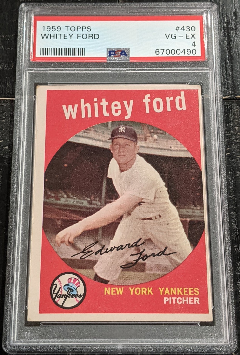 1959 Topps Whitey Ford PSA 4 VG-EX #430 Vintage Yankees