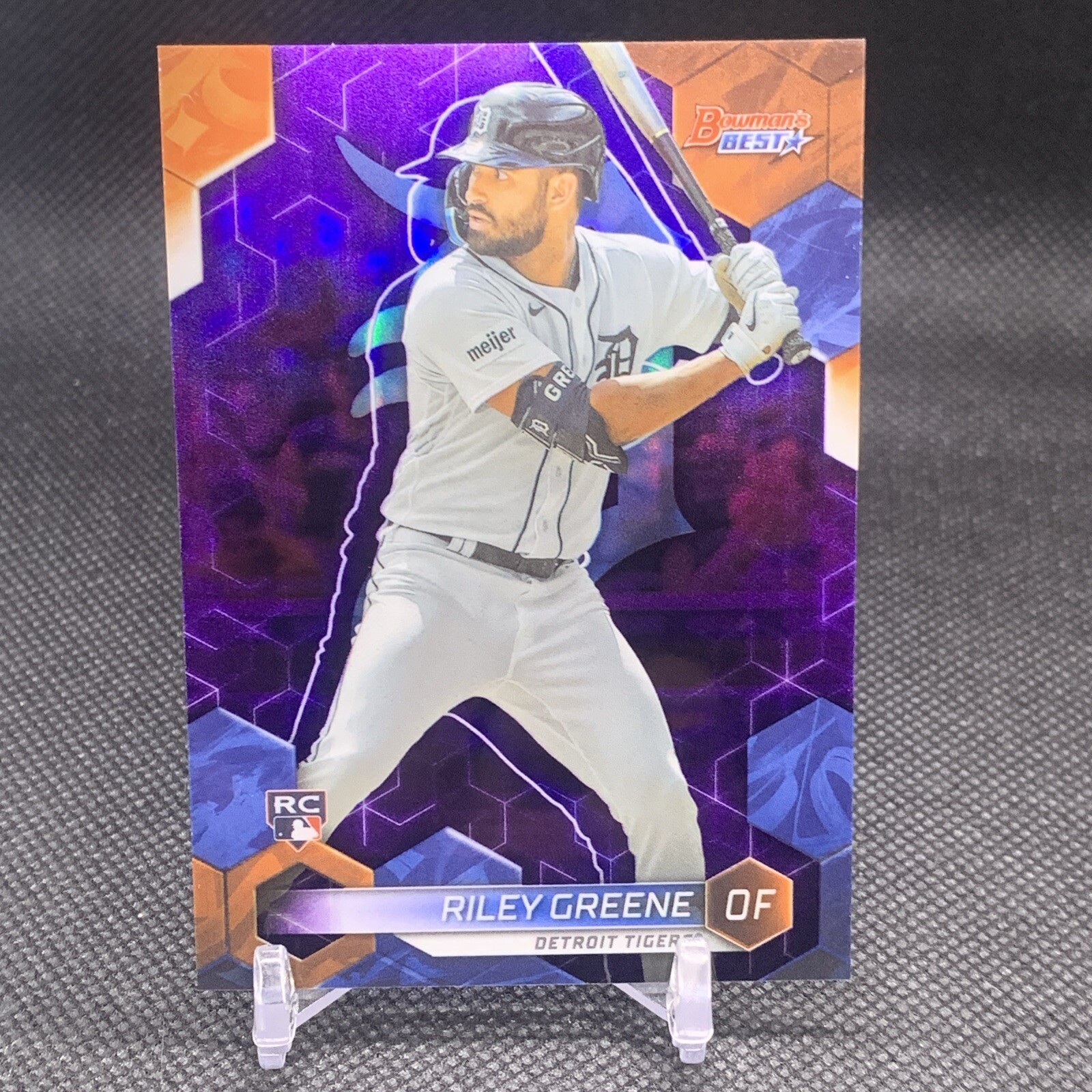 2023 Bowman's Best RC #30 Riley Greene Purple #105/250 Detroit Tigers RC #30