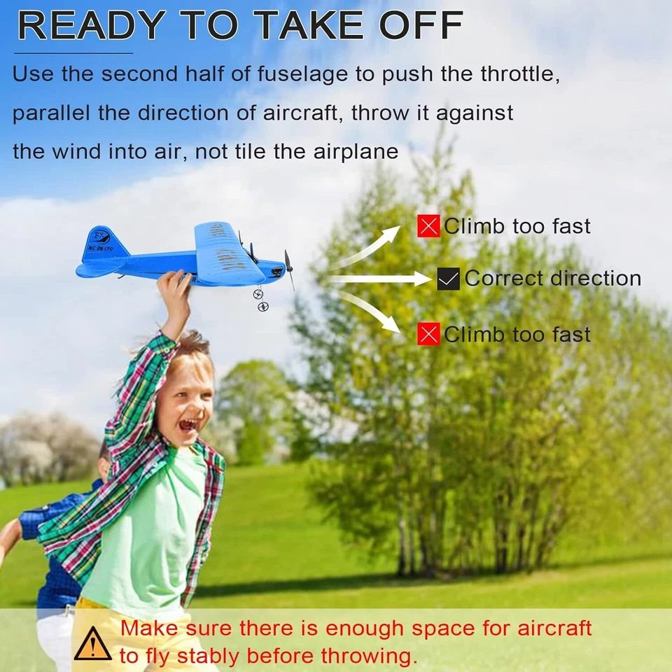 2.4GHz 2CH EPP Remote Control Airplane Rc Plane RTF Outdoor Jet Fighter 14+ Gift - Image 4 of 4