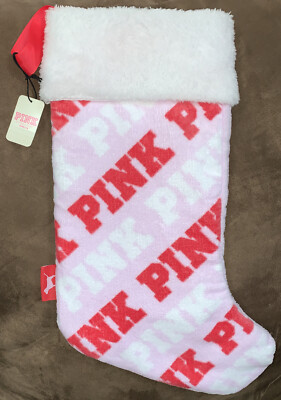VS PINK CHRISTMAS STOCKING PLUSH 16  SUPER CUTE!!