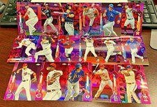 2020 Topps Chrome Basebal PINK Refractor lot of 17 w/Syndergaard,Bregman,Lindor
