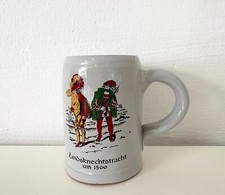DDR Vintage Bierkrug Keramik Landsknechtstracht um 1500