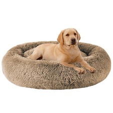 Calming Dog Bed S/M/L/XL for Medium and Large Dogs Comfortable Pet Bed Faux...