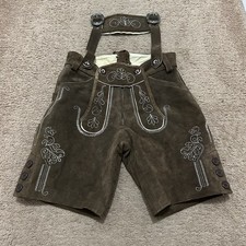 Vintage Gaudi Leathers Lederhosen Size 34 But Waist Measure 28” Brown *READ