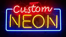 New Custom Neon Sign Real Glass Bar Decor Light Lamp Garage Man Cave Decor