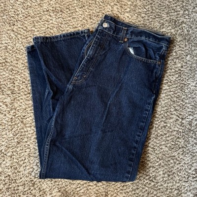 Levi s Men s Dark Wash Blue Bootcut Denim Jeans 5-Pocket Regular Size 38