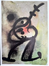 Joan Miro’ Pencil Signed Lithograph