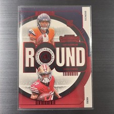 2024 Panini Contenders - Round Numbers Troy Franklin, Jacob Cowing #15 Red (RC)