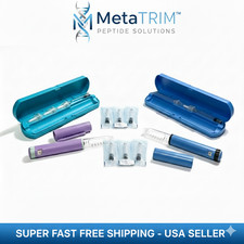 New Reusable 60-Unit Injection Pen w/ Case  3 3ml Peptide Vials FREE SHIPPING